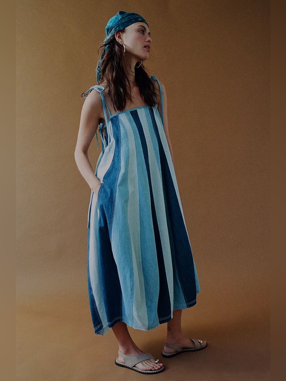 Latta Denim Midi Dress - Picture 2 of 6